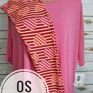 BRAND NEW VALENTINE'S LULAROE LEGGINGS - OS